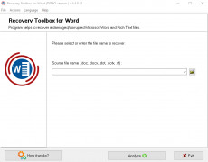 Recovery Toolbox for Word screenshot 1