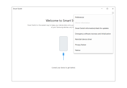 Samsung Smart Switch - menu-options
