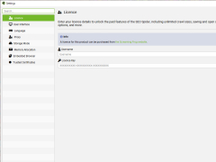 Screaming Frog SEO Spider - license-settings