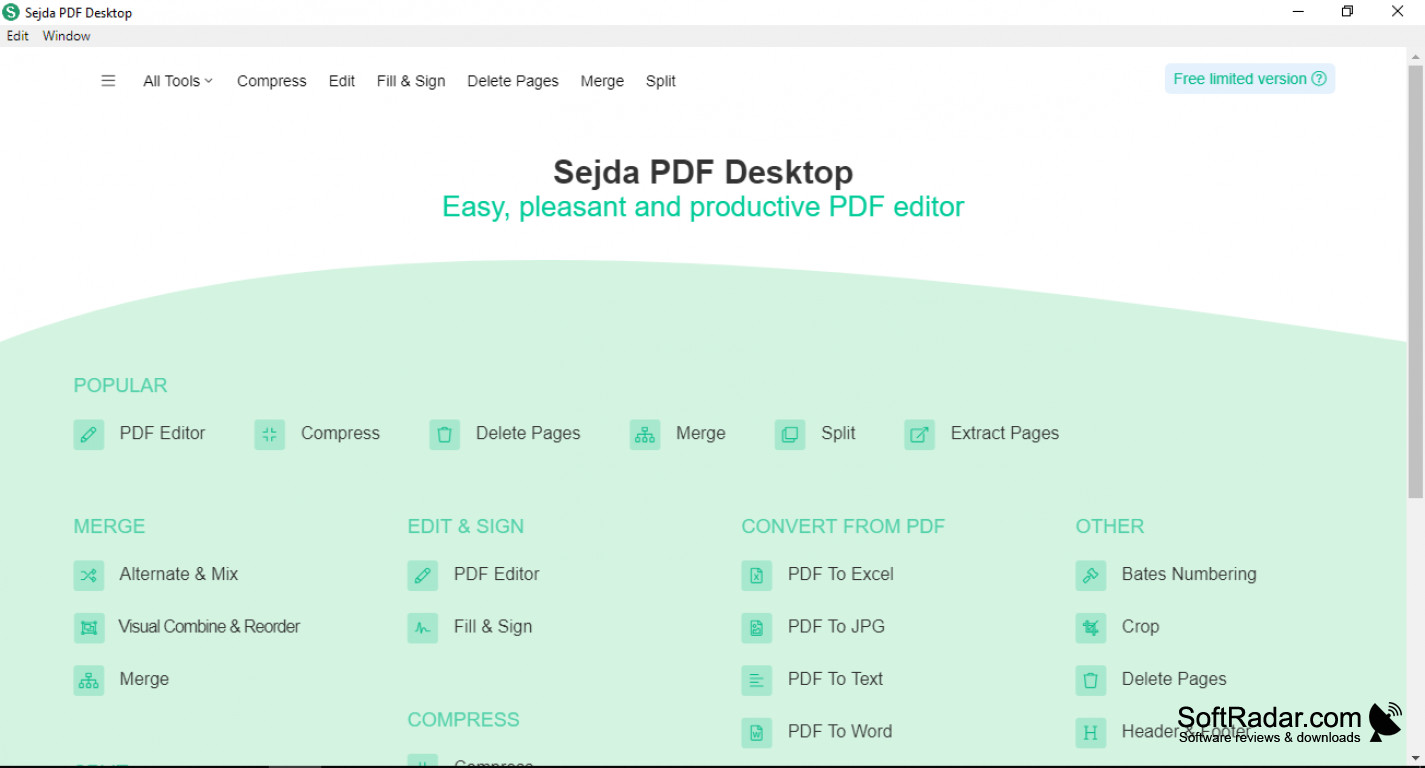 sejda pdf split