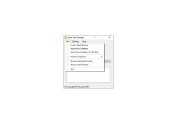 Serial Key Manager - file-menu