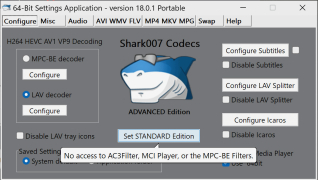 Shark007 Codecs - Screenshot 1