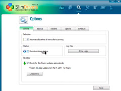 SlimDrivers - options