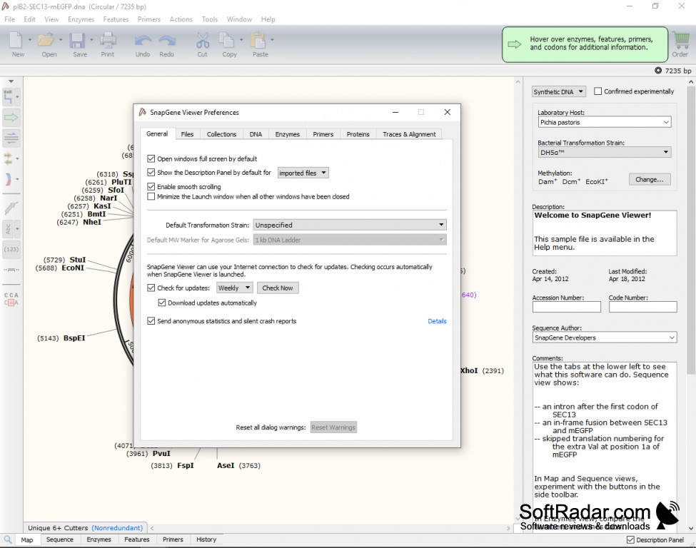 snapgene viewer digestion enzyme