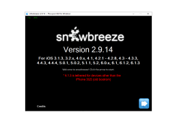 Snowbreeze - welcome-screen