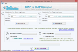 Softaken IMAP to IMAP Migration screenshot 1
