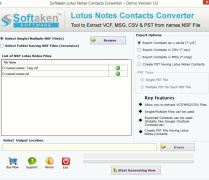 Softaken Lotus Notes Contacts Converter - Screenshot 3