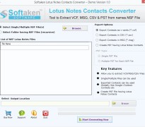 Softaken Lotus Notes Contacts Converter - Screenshot 2