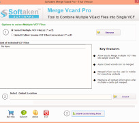 Softaken Merge vCard - Screenshot 2