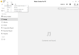 Sony Music Center - view-menu
