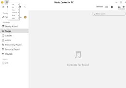 Sony Music Center - menu-options