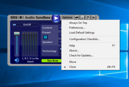 SRS Audio Sandbox screenshot 1