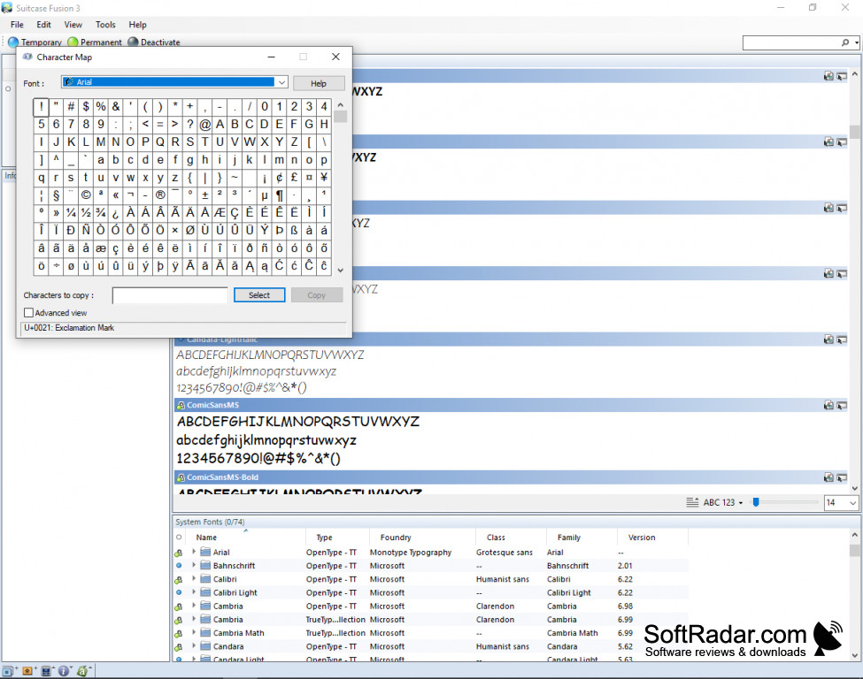 how to organize system fonts in suitcase fusion 7