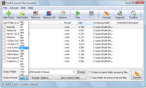 Switch Sound File Converter Free screenshot 1
