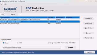 SysTools PDF Unlocker - Screenshot 2