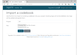 Taguette - import-a-codebook