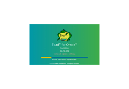 TOAD for Oracle - main-screen