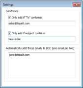 Topalt Auto Bcc for Outlook screenshot 1