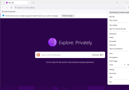 Tor Browser Bundle - menu