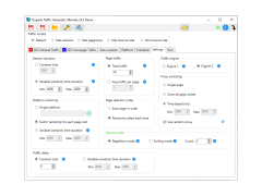 Torpedo Website Traffic Generator - settings