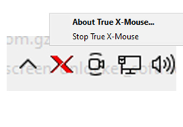 True X-Mouse Gizmo - menu-panel