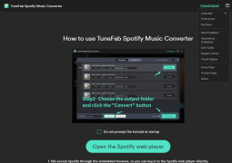 TuneFab Spotify Music Converter - menu