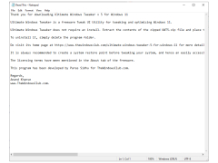 Ultimate Windows Tweaker - readme