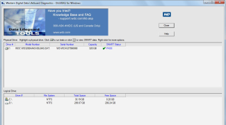 WD Data LifeGuard Diagnostics - Screenshot 1
