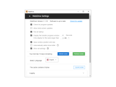 WebDrive - settings