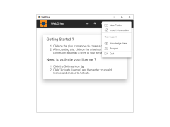 WebDrive - menu