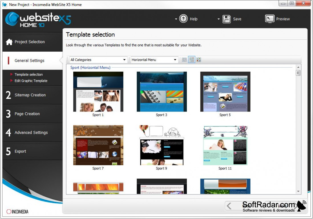 Steps creating a web with website x5 evolution 9