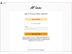 Wickr - login-main-screen