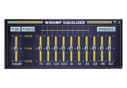 Winamp Lite - equalizer-in-app-settings