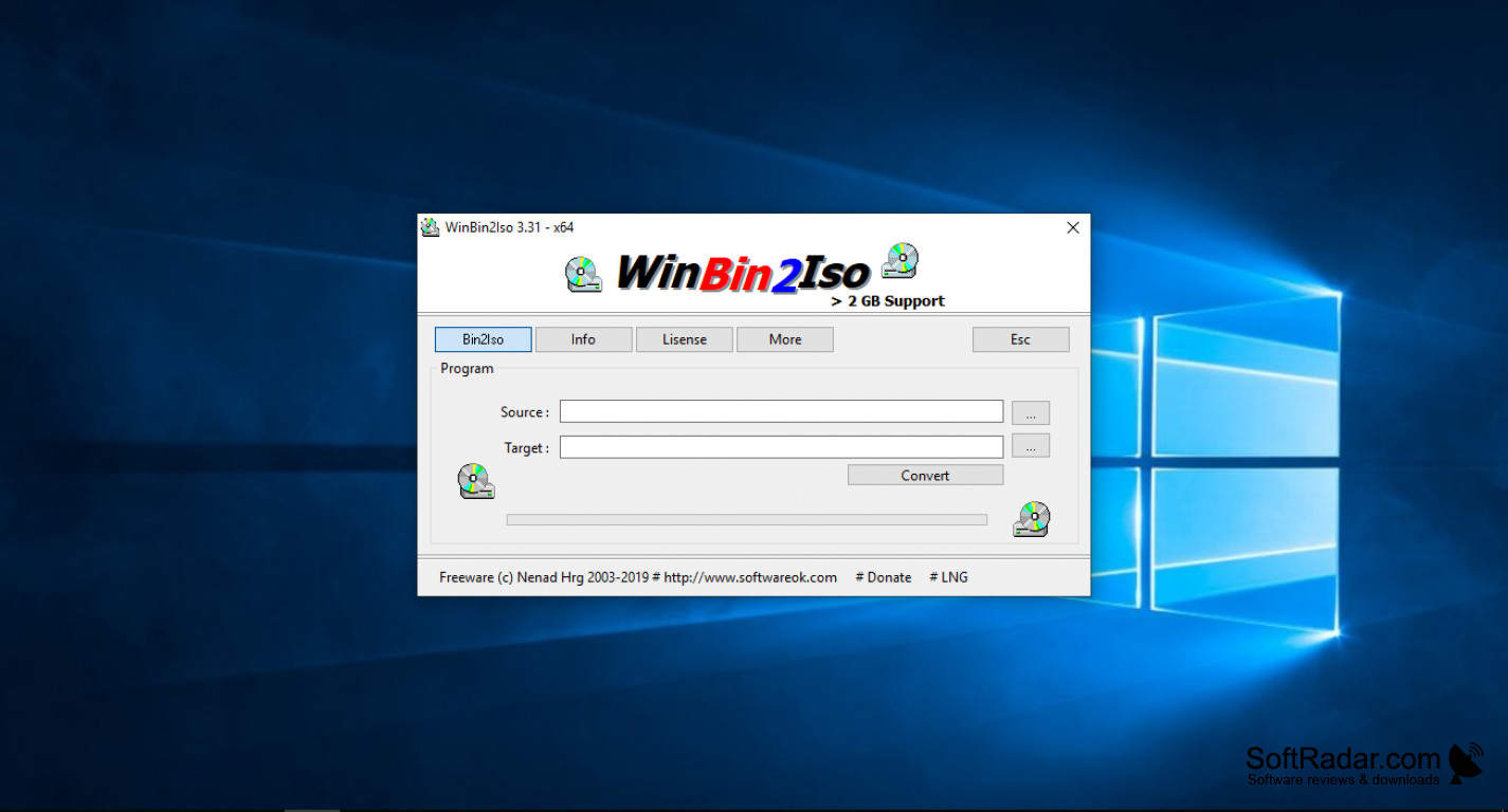 WinBin2Iso 6.21 instaling