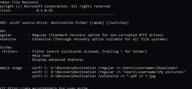 Windows File Recovery - Screenshot 1