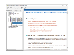 Windows Password Recovery Tool Ultimate - help-page