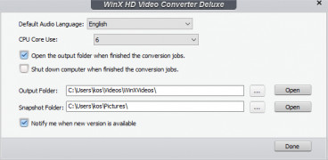 WinX Video Converter Deluxe screenshot 3