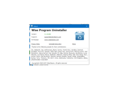 Wise Program Uninstaller - about-application-and-author