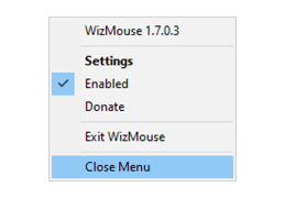 WizMouse - menu-options