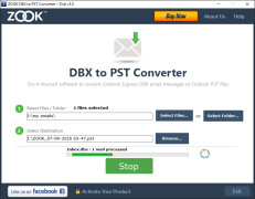 Zook DBX to PST Converter screenshot 1