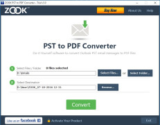 ZOOK PST to PDF Converter screenshot 1