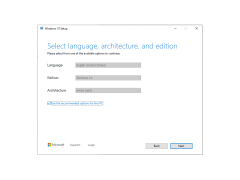Windows 10 Media Creation Tool - language